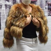 HOOOFUR Faux Fur Coat Women's Jacket Winter Fashion Warm Thick Fox Raccoon Leather Brown Plus Size Especially Fake Fur Cold Coat 2
