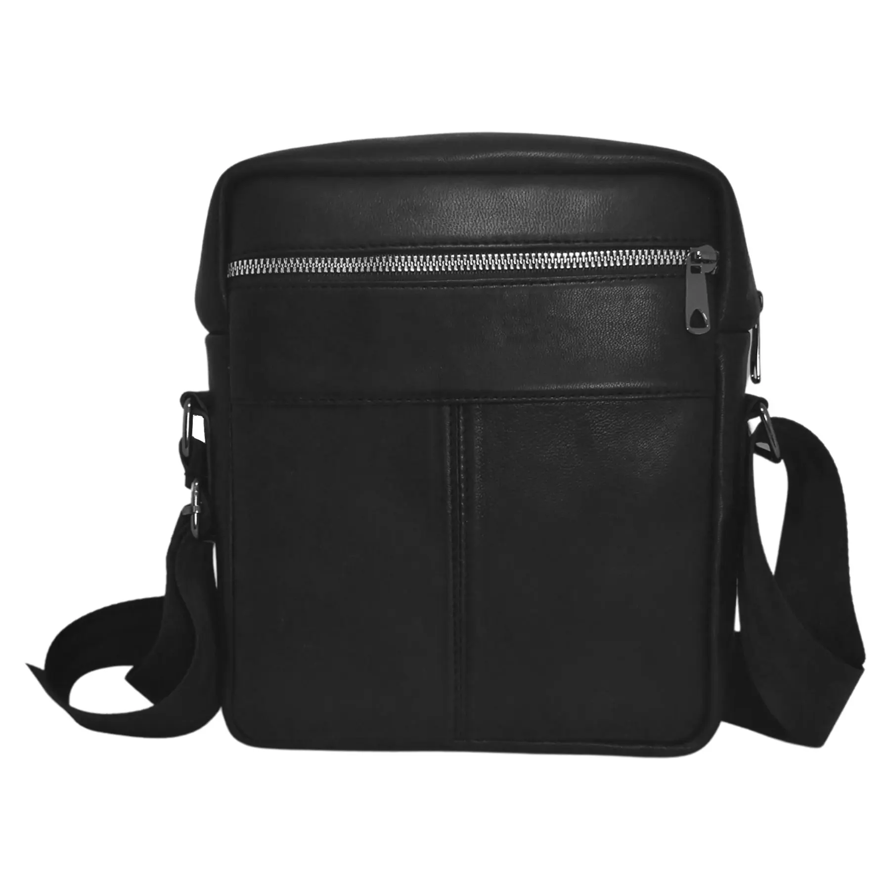 Lederax-Sac messager en cuir véritable, 4 compartiments, sat 421