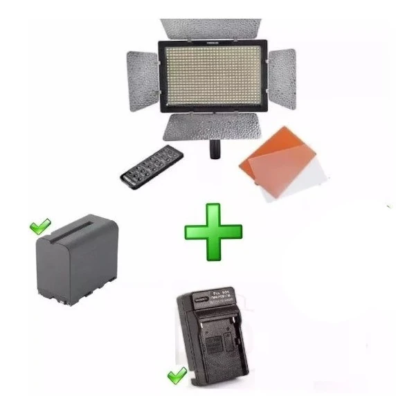 Yn 600L II Led Illuminator With Source + 2 Batteries +