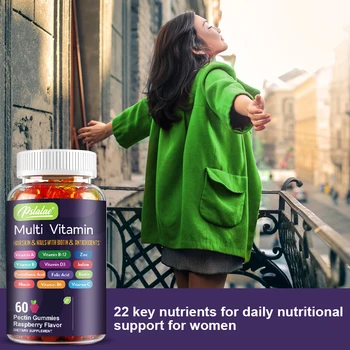 Multivitamin Gummies - with Vitamins and Minerals - Enhances Energy Levels, Immune Support, Antioxidant - 60 Gummies 6