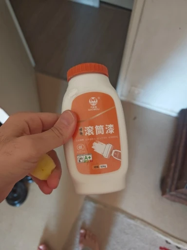 Rouleau de peinture murale antibactérien, brosse de réparation à base d'eau, peinture pour mur intérieur de maison, petit rouleau de peinture en Latex blanc Portable photo review