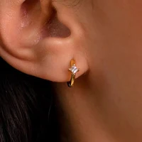 Stainless Steel Huggie Hoops Small Dainty Classic Gold Color Earring Minimalist Korean Style Jewelry Gift Earrings for Women MOM 1