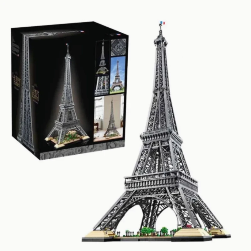 10001Pcs Blocchi Di Rigonfiamento Della Torre Eiffel Compatibili 10307 Mattoni Modello Architettura Di Parigi Per Il Compleanno Giocattoli Per Bambini