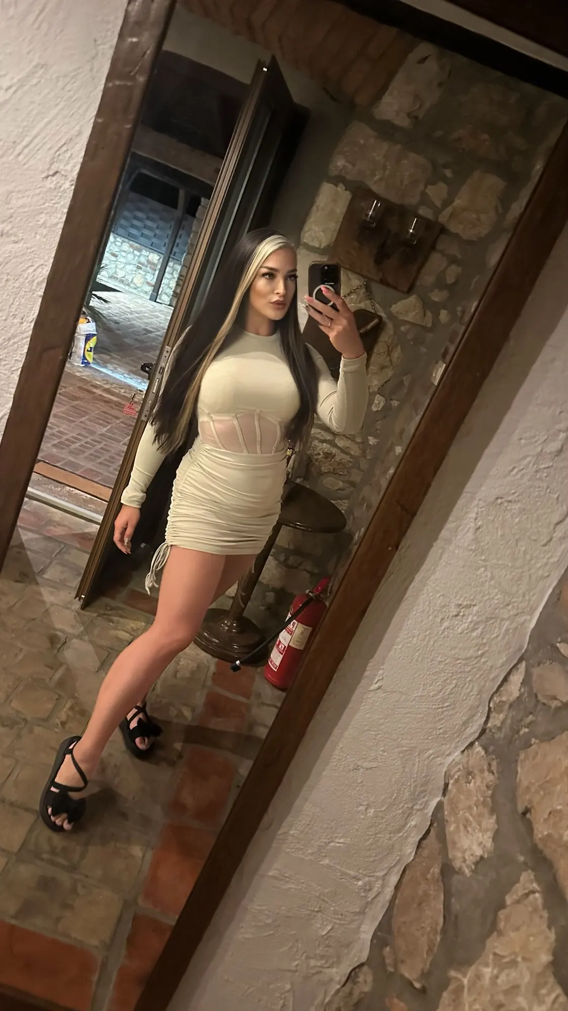 Elegant Shirring Mesh Bodycon Dress for Effortless Style photo review