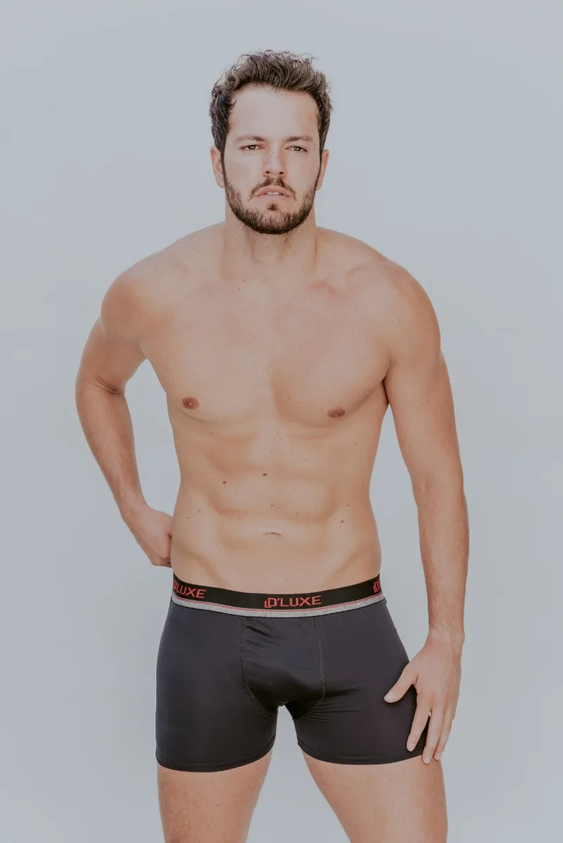 Kit 5 Cuecas Boxer Adulto Masculino Microfibra — view 2