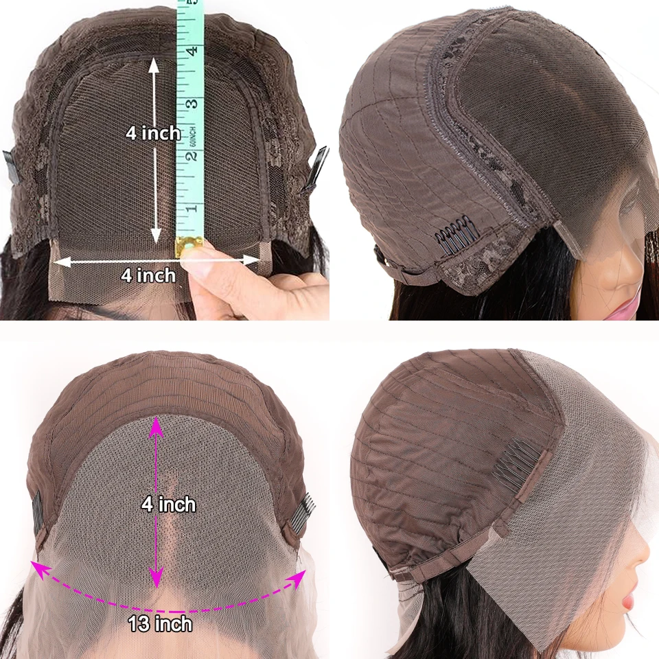 Curly Wig Lace Front Human Hair Wigs For Black Women Remy Brazilian 4X4 Closure Wig 13x4 Lace Front 150% Density BOB