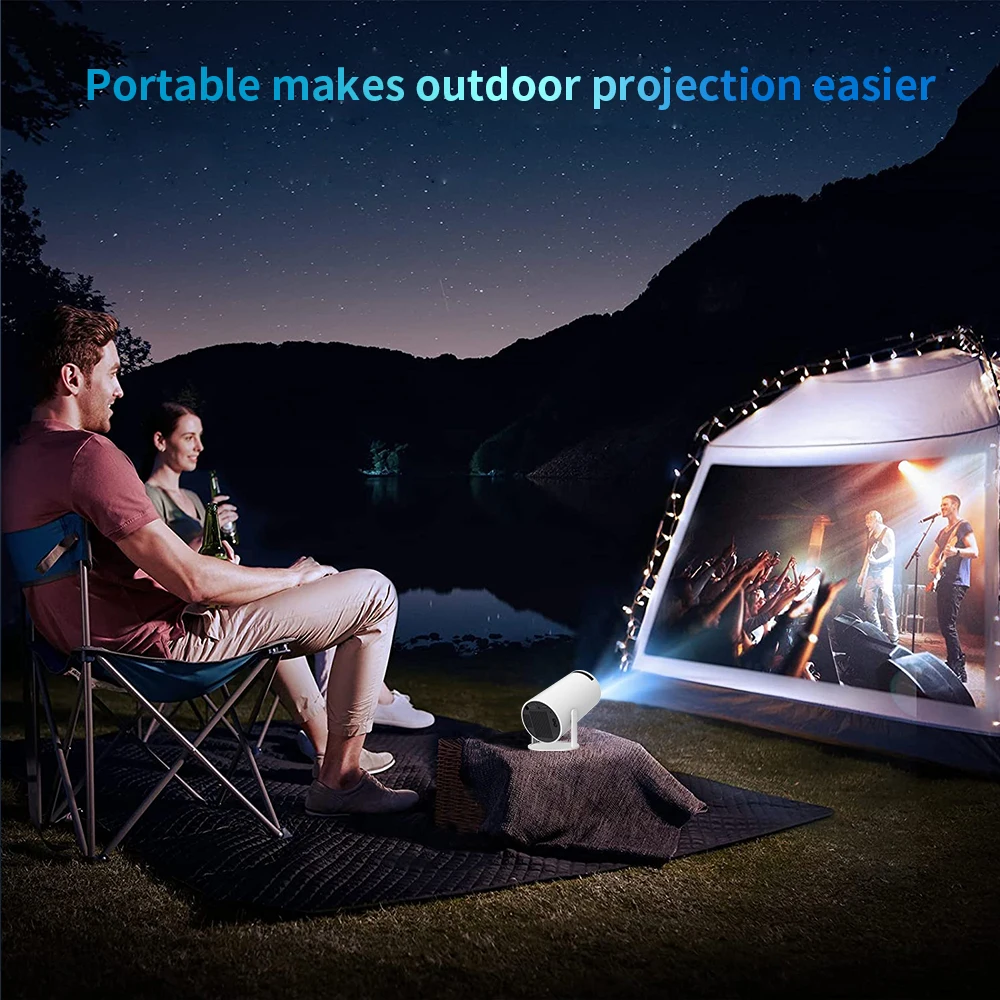  T5 Mini proyector 1080P Proyector de cine en casa Efecto de  sonido de choque portátil con altavoz para el hogar (enchufe de EE. UU.) :  Electrónica