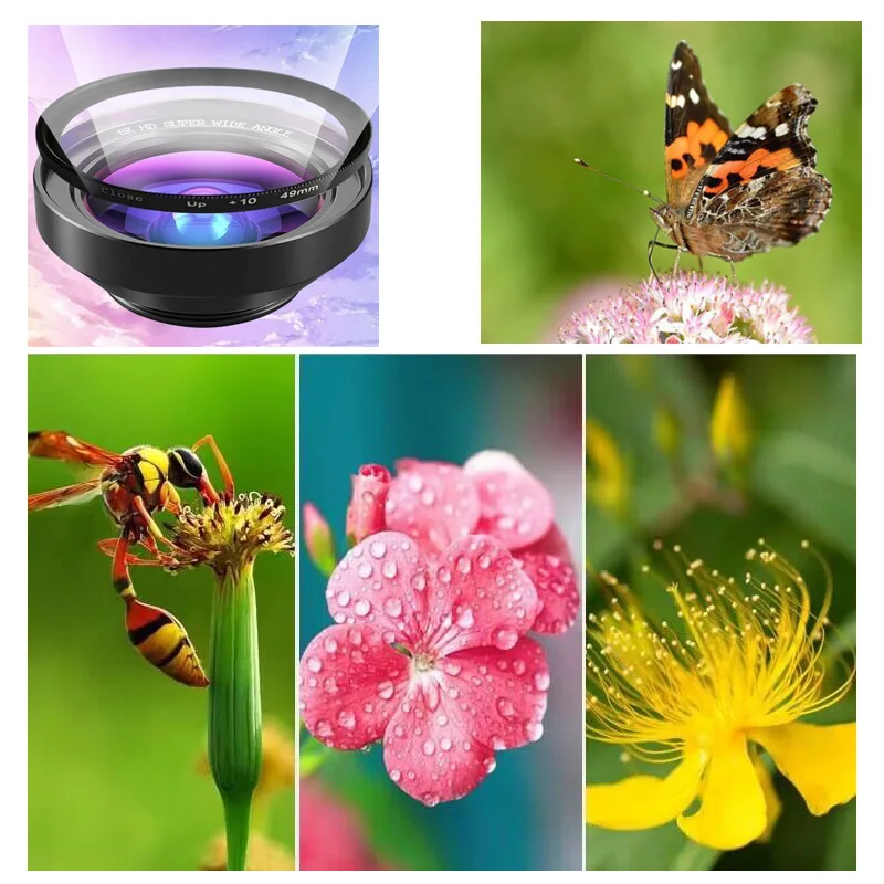 Lightdow Macro Close Up Lens Filter 4 in 1 +1+2+4+10 Kit 49mm 52mm 55mm 58mm 62mm 67mm 72mm 77mm for Canon Nikon Sony Cameras camera lens filter photography filter