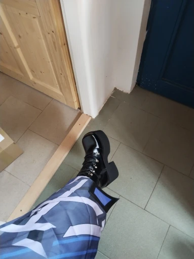 Abyss Lace-Up Stompers - Goth Platform Boots photo review