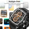 LaNikar New Military Smart Watch for Men1.8'' HD Barrel Screen 50M Waterproof LED Flashlight Fitness Tracker Heart Rate Monitor 2