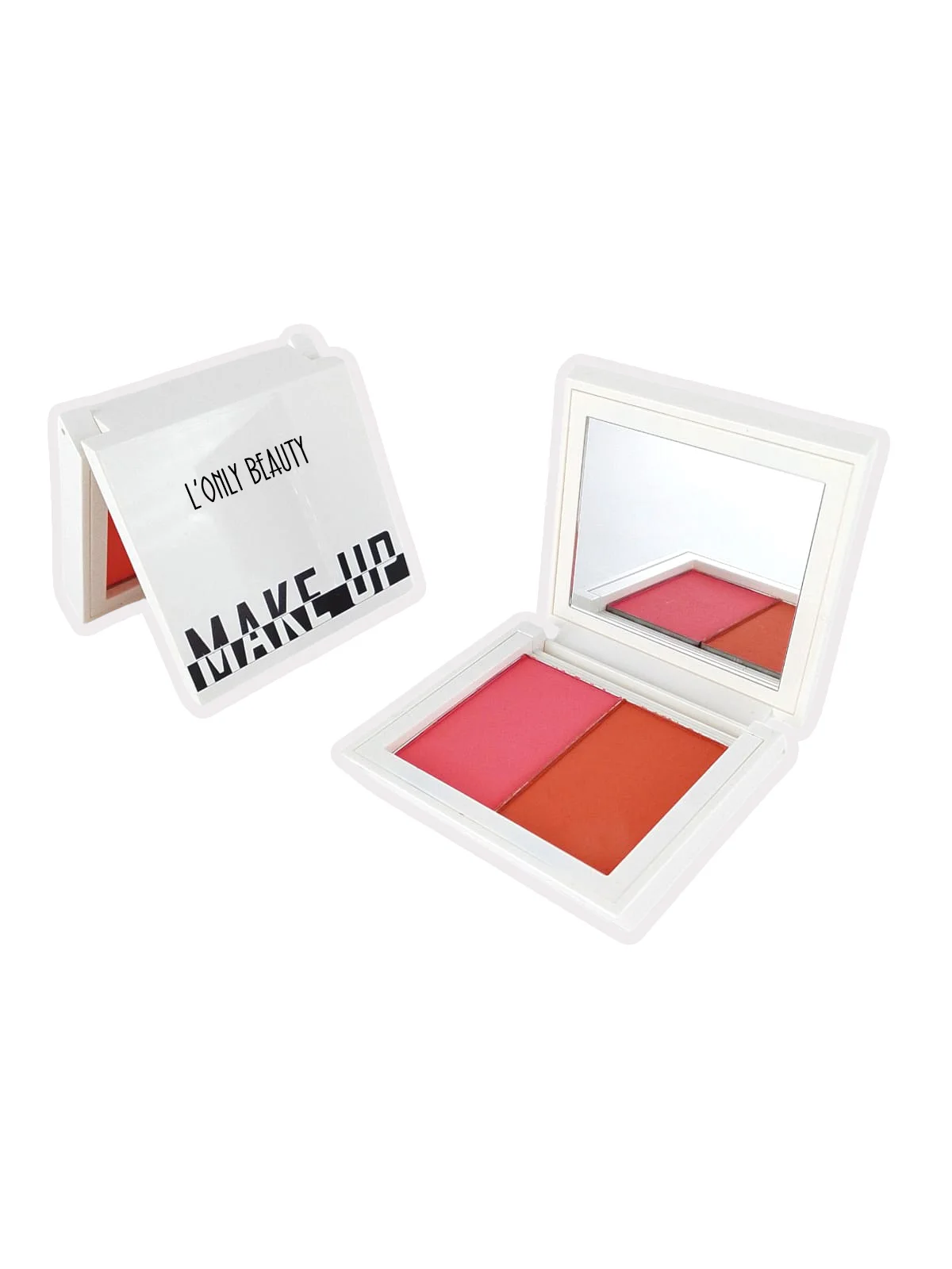 PINK KEY Blush, Rubor en Polvo de Larga Duración con Resultado Modulable, Colorete de Bolsillo para Mejillas, Fácil de Aplicar