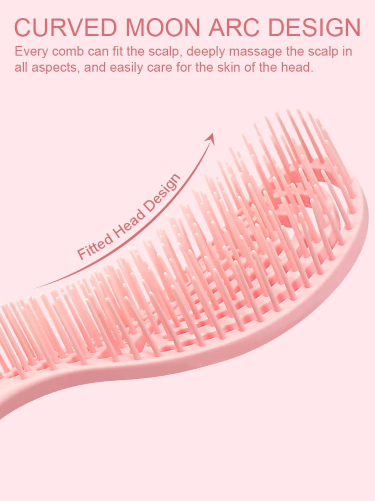 Scalp Massage Combs Hollow Out Hair Brush Hair Styling Detangler Fast Blow Drying Detangling Tool Wet Dry Curly Hair 3