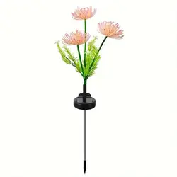 Radiant Solar Flower Lights - Outdoor LED Garden & Pathway Decor - 2PC (Pink)