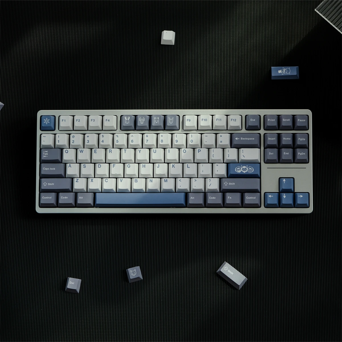 Chaves Gmk Arctic Keycaps Cereja Perfil Pbt Tintura Sublimação Teclado Mecânico Inglês Keycap para mx Interruptor com 1.75u Shift 129 - Imagem 5