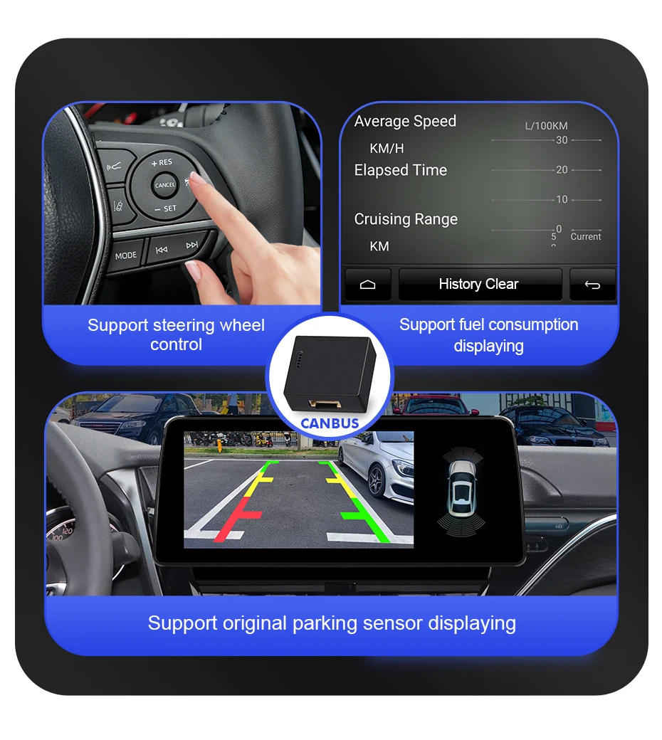 12.3 Inch Android Car Head Unit For Toyota Camry 2021+ With Wireless