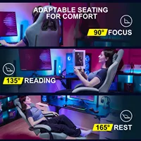 GTPLAYER Gaming Chair with Pocket Spring Cushion, Linkage Armrests & Footrest, Ergonomic Office Chair with Lumbar Support - Image 3