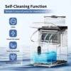SIMZLIFE Ice Cube Maker Machine Countertop with External Water Tank, 45Lbs, 16Pcs Ready in 13 Mins,Auto-Cleaning,Black 4