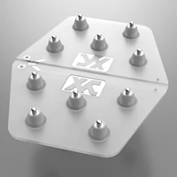 XCMAN Snowboard Clear Aluminum Spike Stomp Pad Anti-Slip,Provides Extra Grip and Perfect Traction with 3M Adhesives 5.1x4.3 inch 1