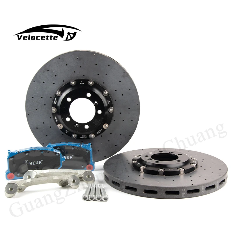 Carbon Ceramic Brake Disc Rotor 2 Piece Floating Brake Disc For Porsche Carbon Ceramic Rotor 380mm 390mm 355mm