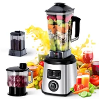 Blender 3 en 1 en acier inoxydable, grande capacité, coupe les légumes, broie la glace, broyeur à salade, hachoir à viande, extracteur de jus 1