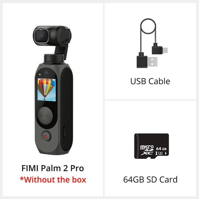 ビデオカメラ FIMI PALM 2 PRO 4K VIDEO 255 GB Amazon | Fimi Palm 2 Pro ジンバルカメラ 手ぶれ補正 4Kカメラ 4K