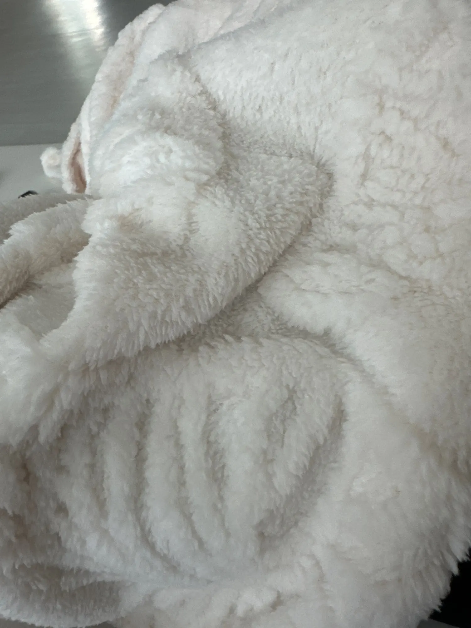 White Butterfly Flannel Blanket, customer photo