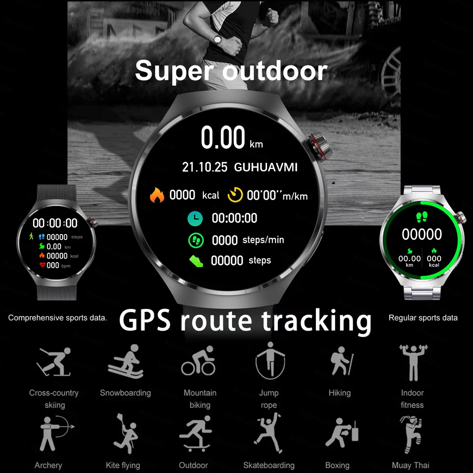  GPS Ʈ ġ, IOS GT4 Pro 360x360 HD ũ ɹڼ  ȭ, NFC IP68   Ʈġ, ǰ
