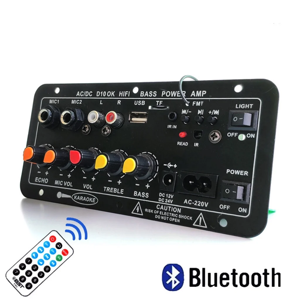 Bass Bluetooth Audio Amplifier Board 110/220v 12v/24v Power Amplifier Plate Builtin Bluetooth
