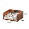 Vintage Solid wood tissue box Holder Creative Napkin Drawbox Holder Desktop Tissue Dispenser Box Home Cafe Restaurant Decoration 6