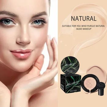 Eelhoe 1pc Mushroom Head Air Cushion Cc Cream Covering Face Blemish Waterproof Foundation Base Oil Control Makeup Face Bb Cream 2