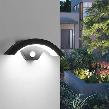 Lampada da parete a LED per esterni con sensore di movimento Lampada da parete per interni Impermeabile IP65 Luci da giardino Illuminazione per scale del corridoio stradale 1