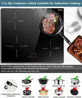 Индукционная варочная панель Karinear, индукционная варочная панель с 4 конфорками, встроенная индукционная варочная панель, электрическая варочная панель с сенсорным управлением, таймер, предохранительный замок, 660 — изображение 3