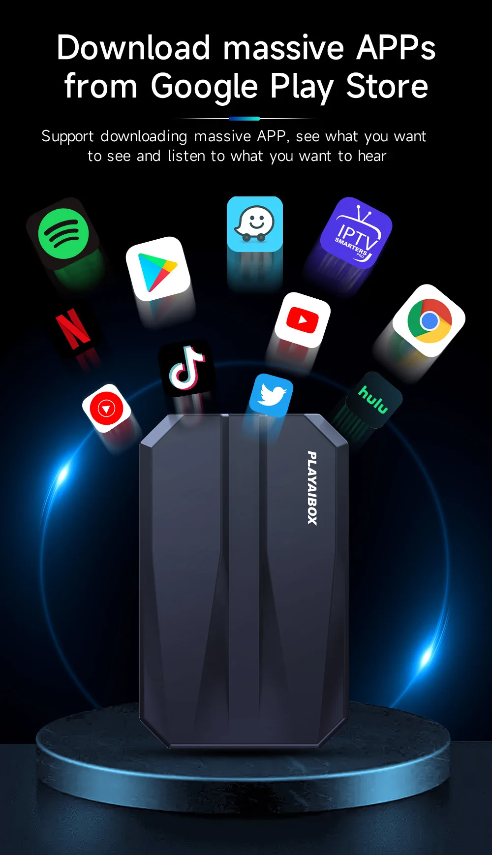 A90f98dfc1f1e4477a19dec9c47e159eaS CarPlay Smart AI Box Plus Android 11 Wired To Wireless CarPlay Android Auto Video App Adapter Car Intelligent System