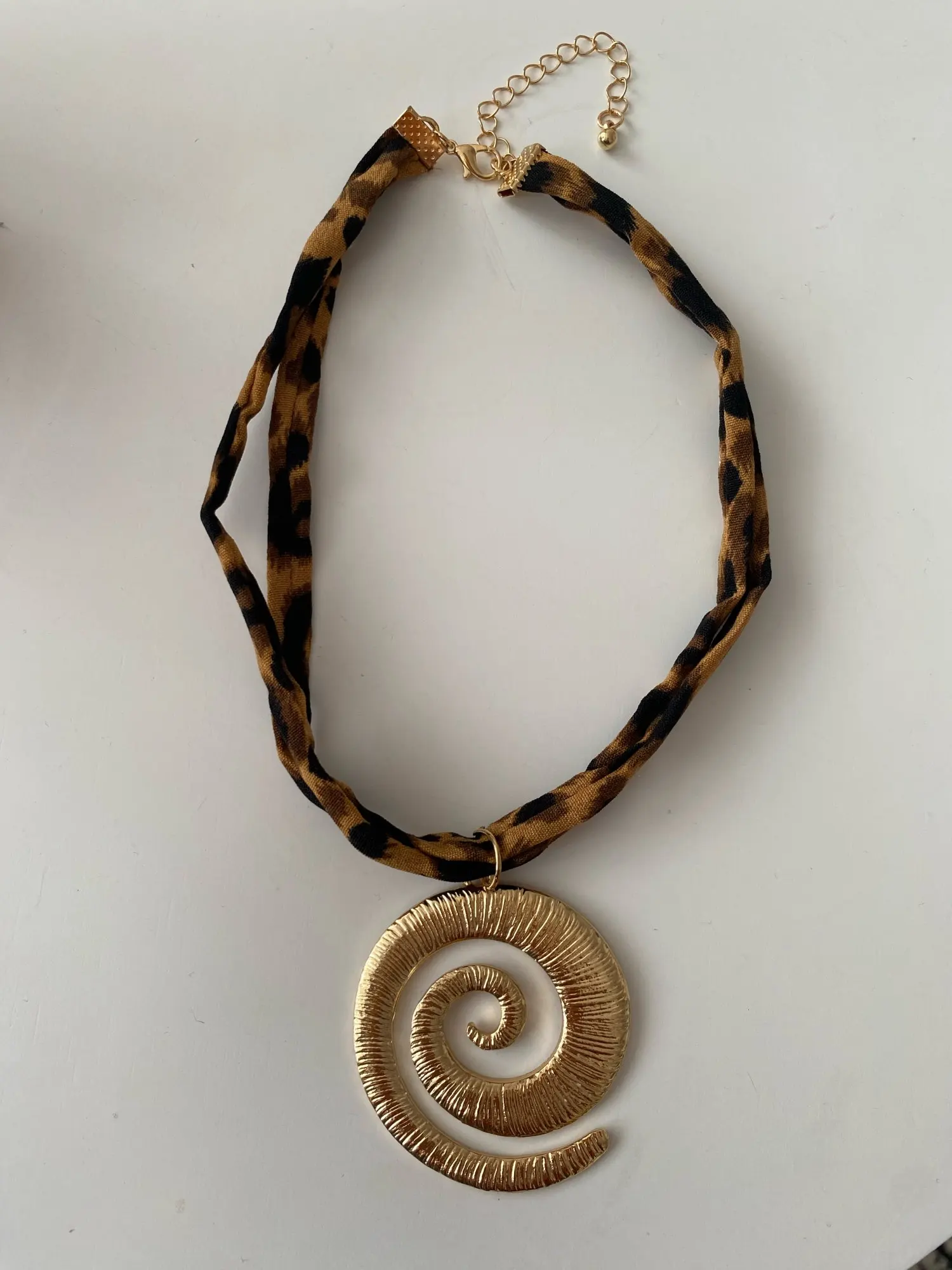 Velvet Starfish Pendant Necklace | Boho Leopard Print photo review