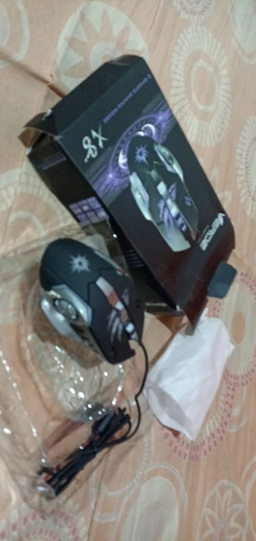 Mouse gamer para jogo computador 3200dpi com LED laser X7 USB Botões Profissional photo review