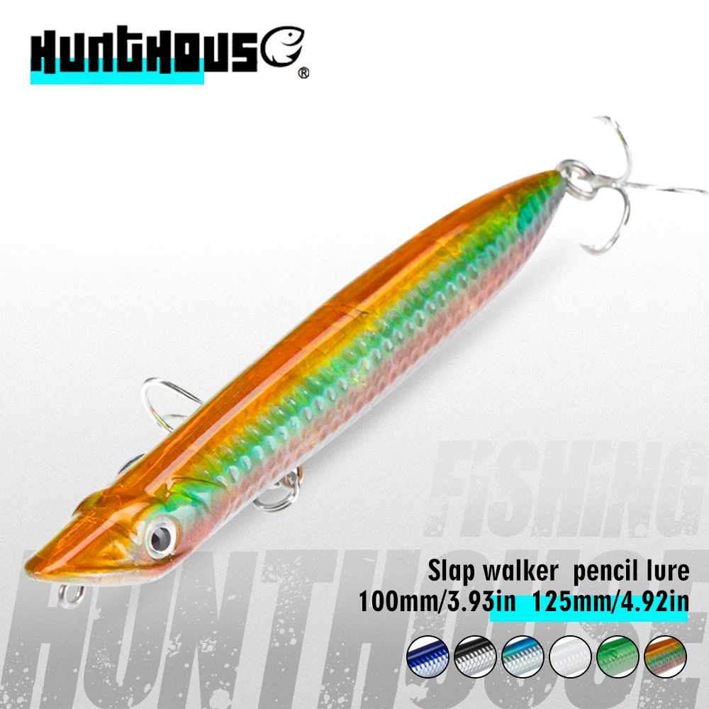 Hunthouse SLAP WALKER Pencil Fishing Lure Schwimmender Oberflächenköder 110mm 125mm Harter Köder Popper Topwater WTD Salzwasser Bass Fisch LW545