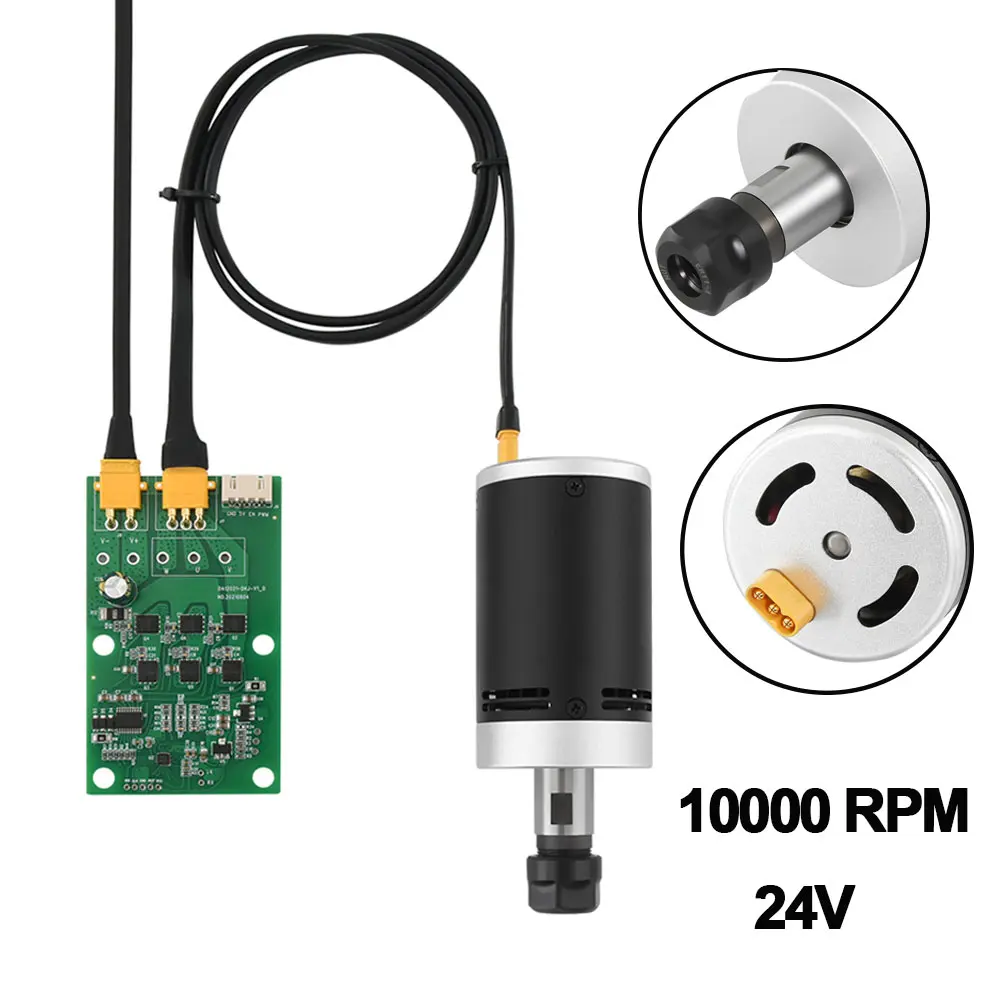 10000 RPM Brushless Motor 24V Driver Board with Cable Brushless DC