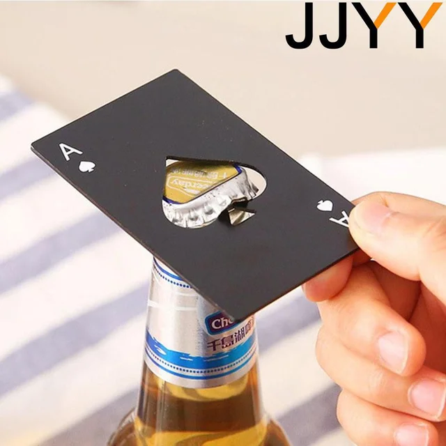 Introducing the JJYY Black Poker Card Beer Bottle Opener