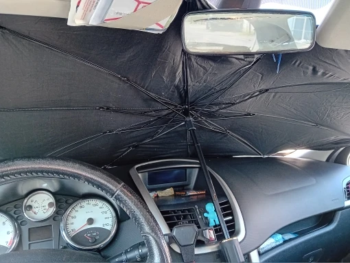 Car Sunshade Umbrella Windshield Folding Front Parasol Umbrella Type Sun Shade for Car Window Summer Sun Protection Accessories photo review