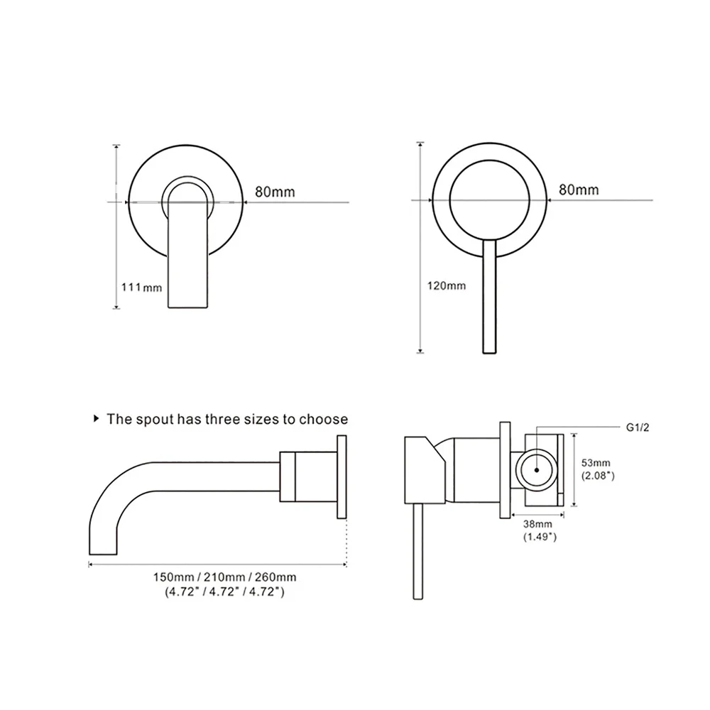 Bathroom Mixer Tap Wall Mounted Single Handle Gunmetal Basin Faucet Hot Cold Water Bath Black White Rose Gold basin faucet,bathroom faucet
