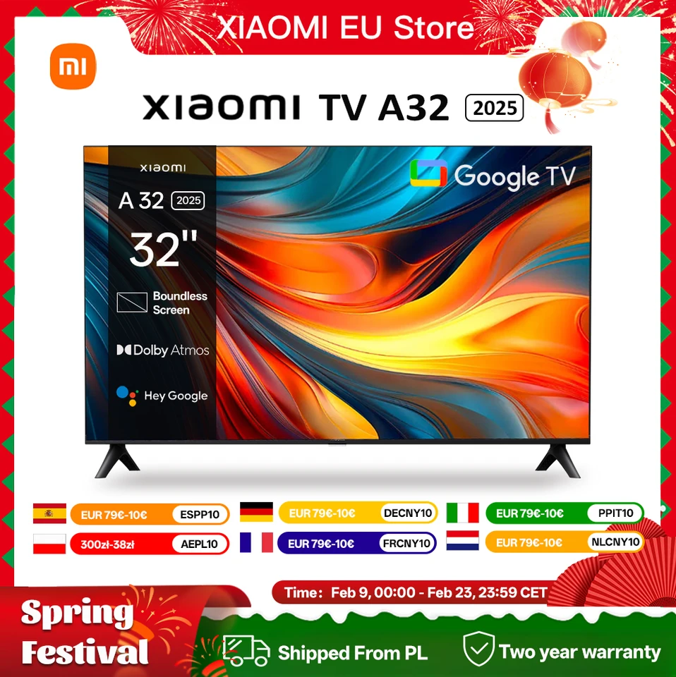Xiaomi TV A 32, Compact Size With Colorful Screen, Dynamic Sound