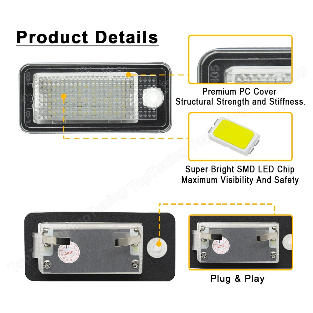 LED Kennzeichenbeleuchtung für Audi A3 8P A4 B6 B7 A6 4F Q7 kaufen