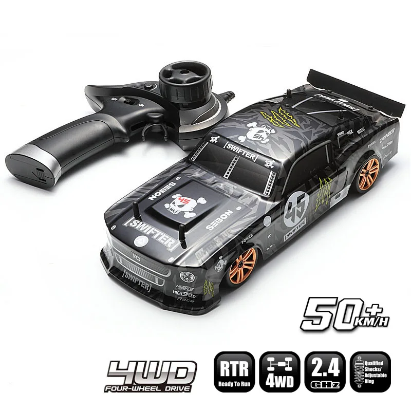 Novo 1:16 4wd drift rc carro de corrida jogo 30km/h 2.4g controle remoto  alta velocidade rc carros para adultos crianças gtr modelo brinquedos