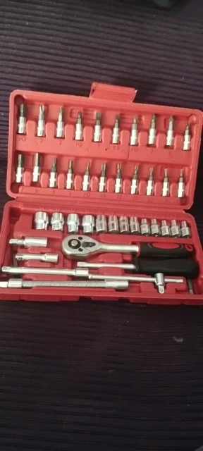 Kit Chaves Ferramentas Jogo 46 Peças Maleta Catraca Reversível Soquetes Completa Profissional Mecânico photo review