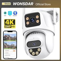 8MP 4K PTZ IP Camera Outdoor Wifi CCTV Camera Ai Human Detect Video Surveillance 4MP HD Support Amazon Alexa XMEye iCsee