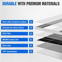 Module solaire monocristallin ECO-WORTHY, panneau solaire 170 W, 12 V, idéal pour la charge de batteries 12 V pour caravanes, jardins, camping-cars, bateaux et toits de maisons 3