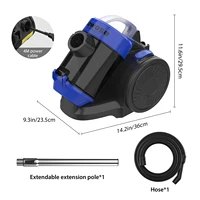 Aspirateur cylindrique sans sac 1200W avec filtre HEPA, grand bac à poussière de 1,5L, aspiration puissante pour tapis, sols durs et élimination des poils d'animaux, aspirateur domestique 2