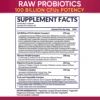 Raw Probiotics for Women - with Prebiotics, Digestive Enzymes - Promotes Nutrient Digestion and Gut Health - 120 Capsules