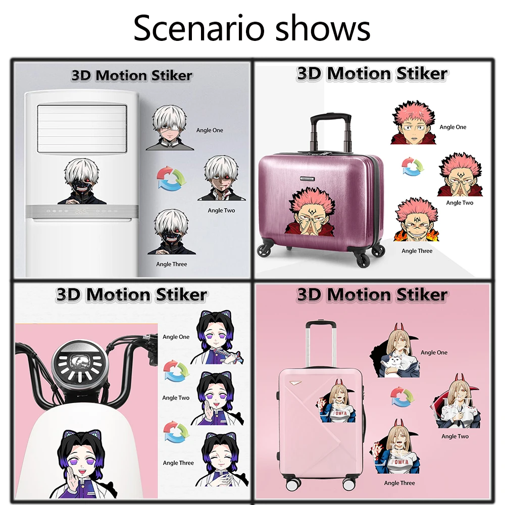 Rimuru Tempest That Time I Got A Reincarnated As A Smile 3D Motion Stickers Cartoon Waterproof Decals for Cars,Refrigerator,Etc.