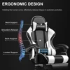 10050-029c08.jpg GTPLAYER Gaming Chair with Footrest, Lumbar Support, Adjustable Height, Swivel Seat, Headrest for Office or Gaming